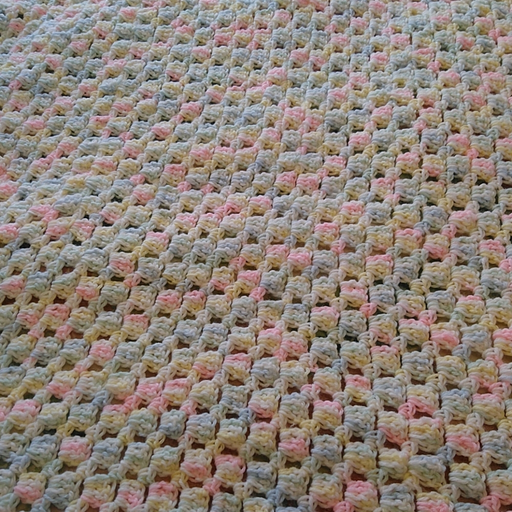 Homemade chrochet baby afghan